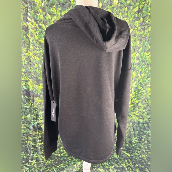 Bebe Sport Black Hoodie Logo Stripe Breathable Women’s 2X Super Comfy - Picture 3 of 3